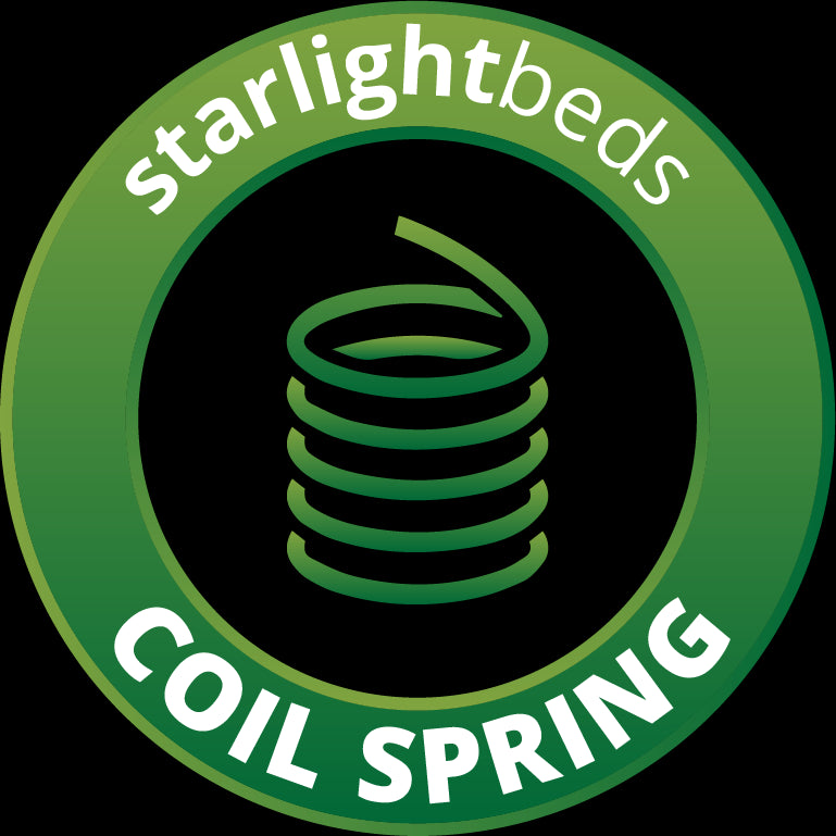 Starlight Beds 7.25" Deep Luxurious Cool Touch Big Bricks Quilting White Border with Memory Foam and Spring Mattress