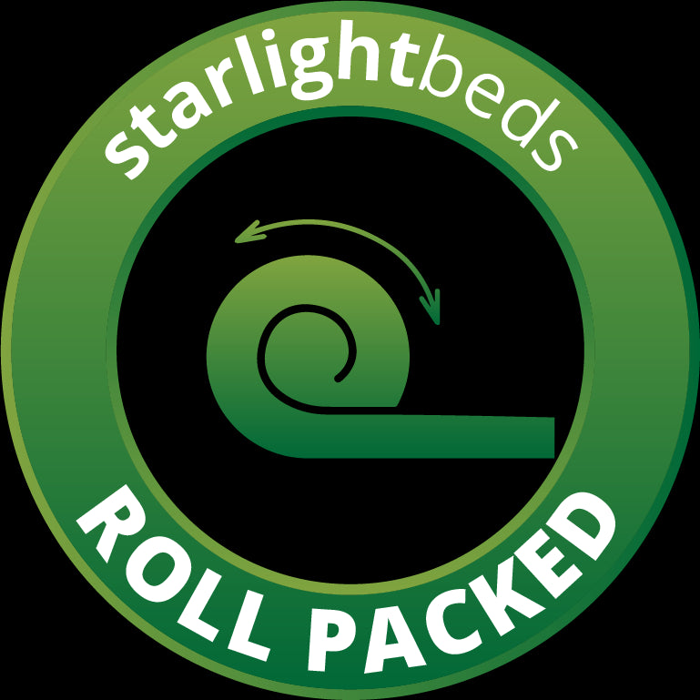 Starlight Beds 7.25" Deep Luxurious Cool Touch Big Bricks Quilting White Border with Memory Foam and Spring Mattress