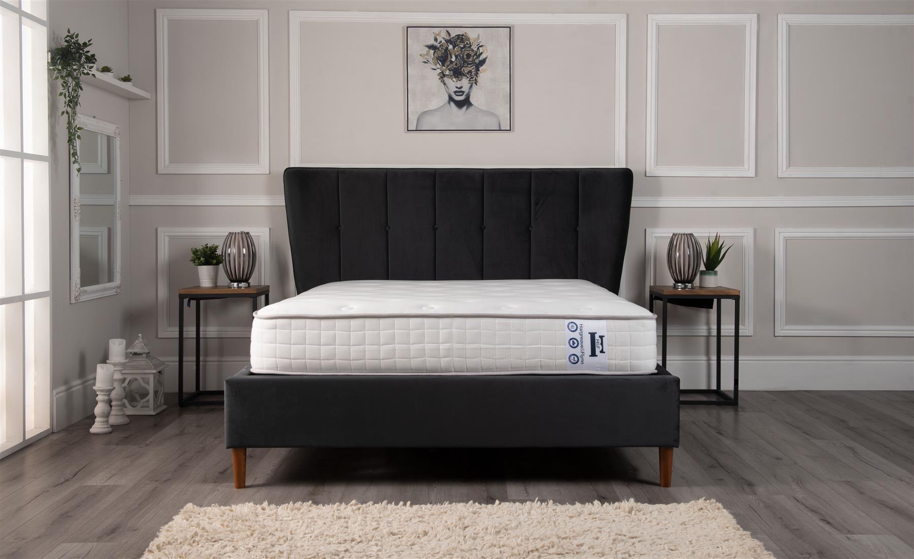 Hargreave & Flynn – 8 Inch Deep Pocket Sprung Mattress with Wool and Cotton Fillings. Soft Knitted Sleeping Surface, King