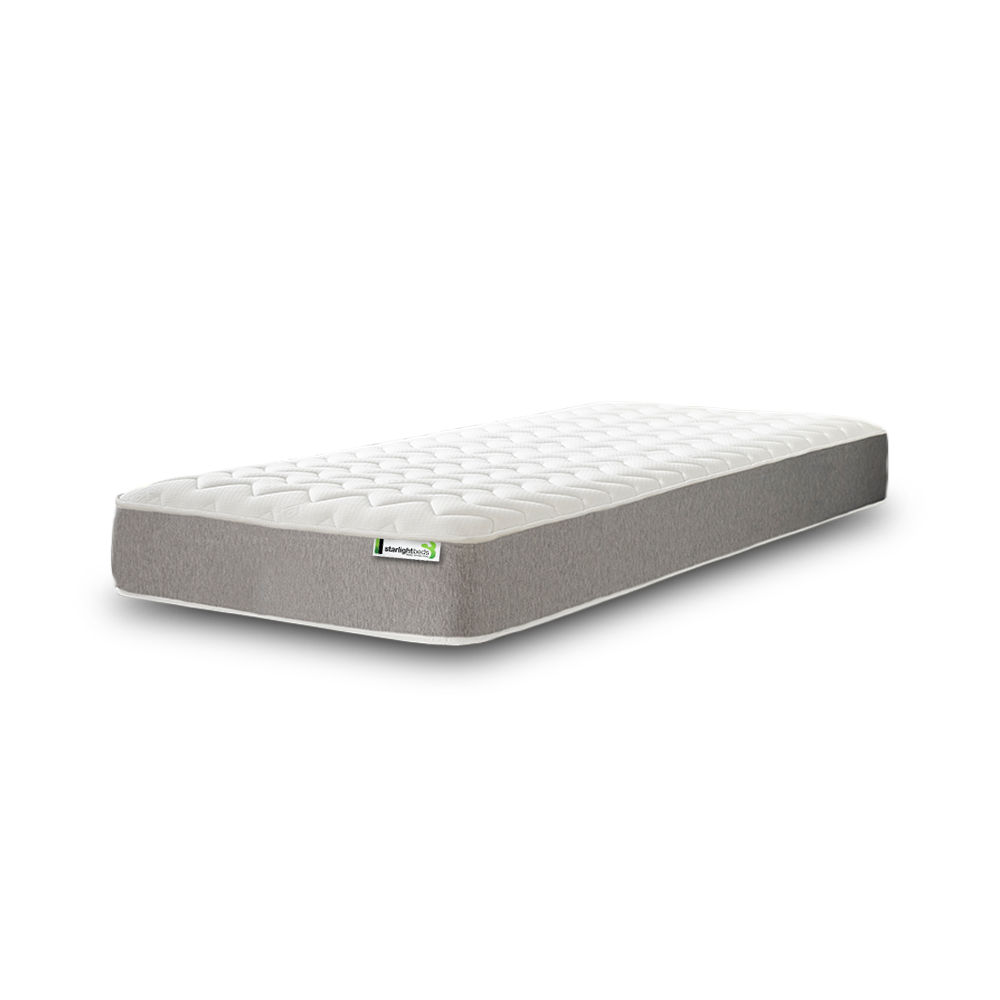 Starlight Beds™ Hydra Grey Zig-Zag Hybrid Mattress – Affordable Memory Foam & Open Coil Spring Comfort