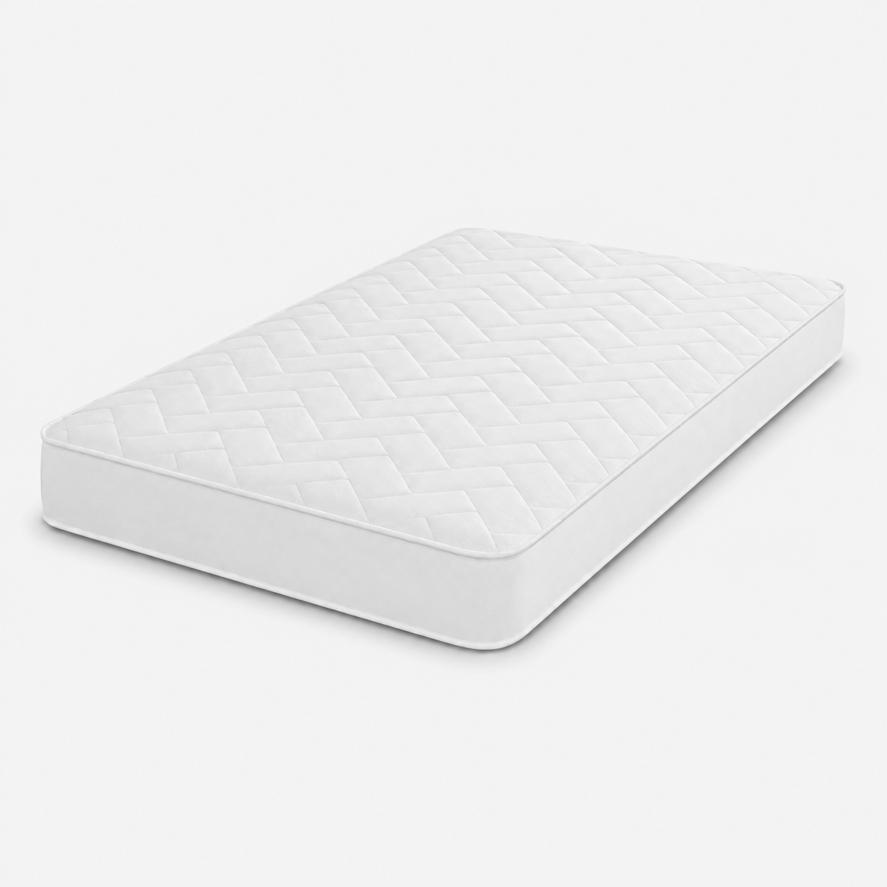 Starlight Beds 7.25" Deep Luxurious Cool Touch Big Bricks Quilting White Border with Memory Foam and Spring Mattress