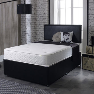 Starlight Beds™ Hand Tufted Luxurious Finish 8" Deep Memory Foam with 13.5g Spring White Mattress