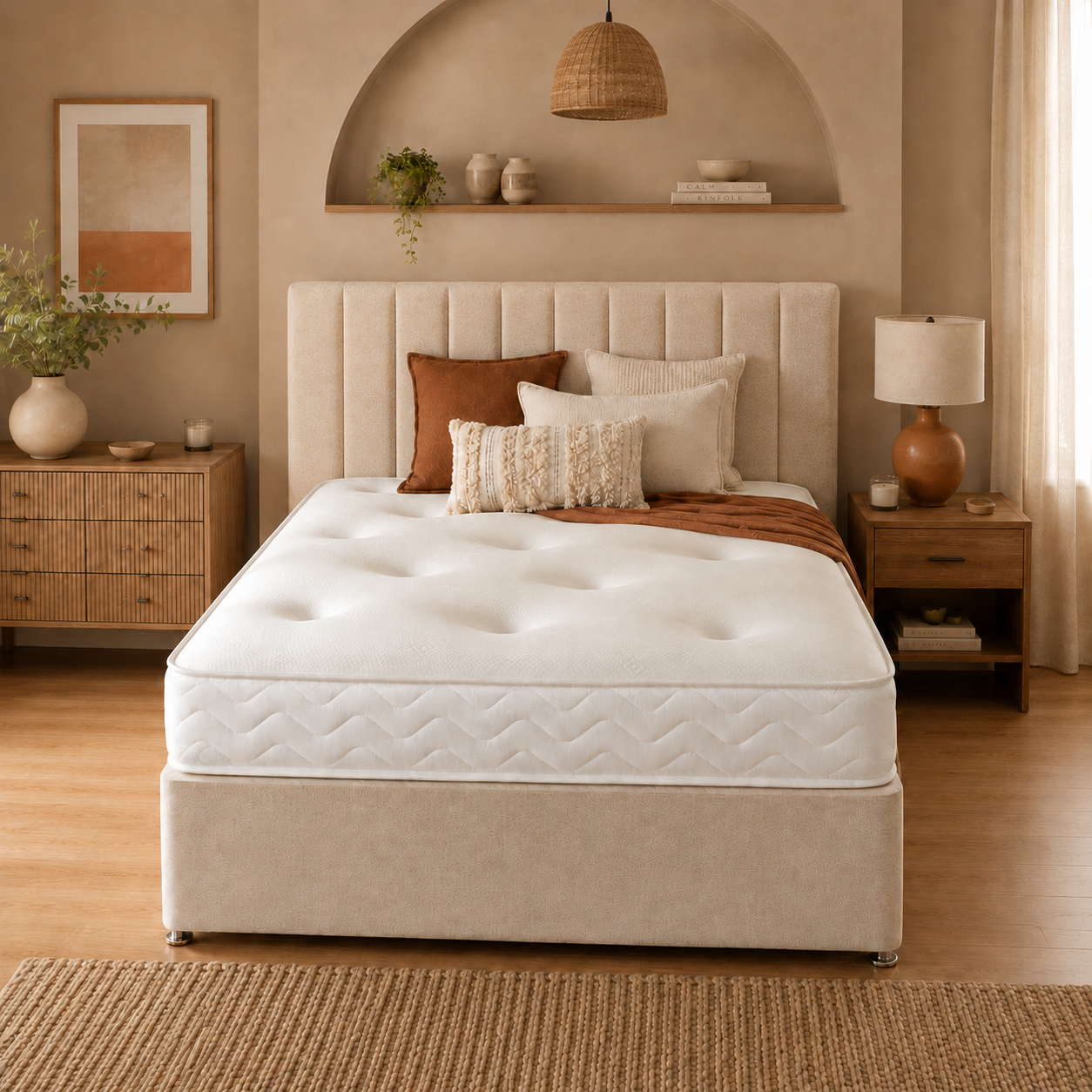 Galaxy Tufted Hybrid Memory Foam and Open Coil Spring Mattress