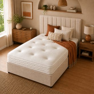 Galaxy Tufted Hybrid Memory Foam and Open Coil Spring Mattress