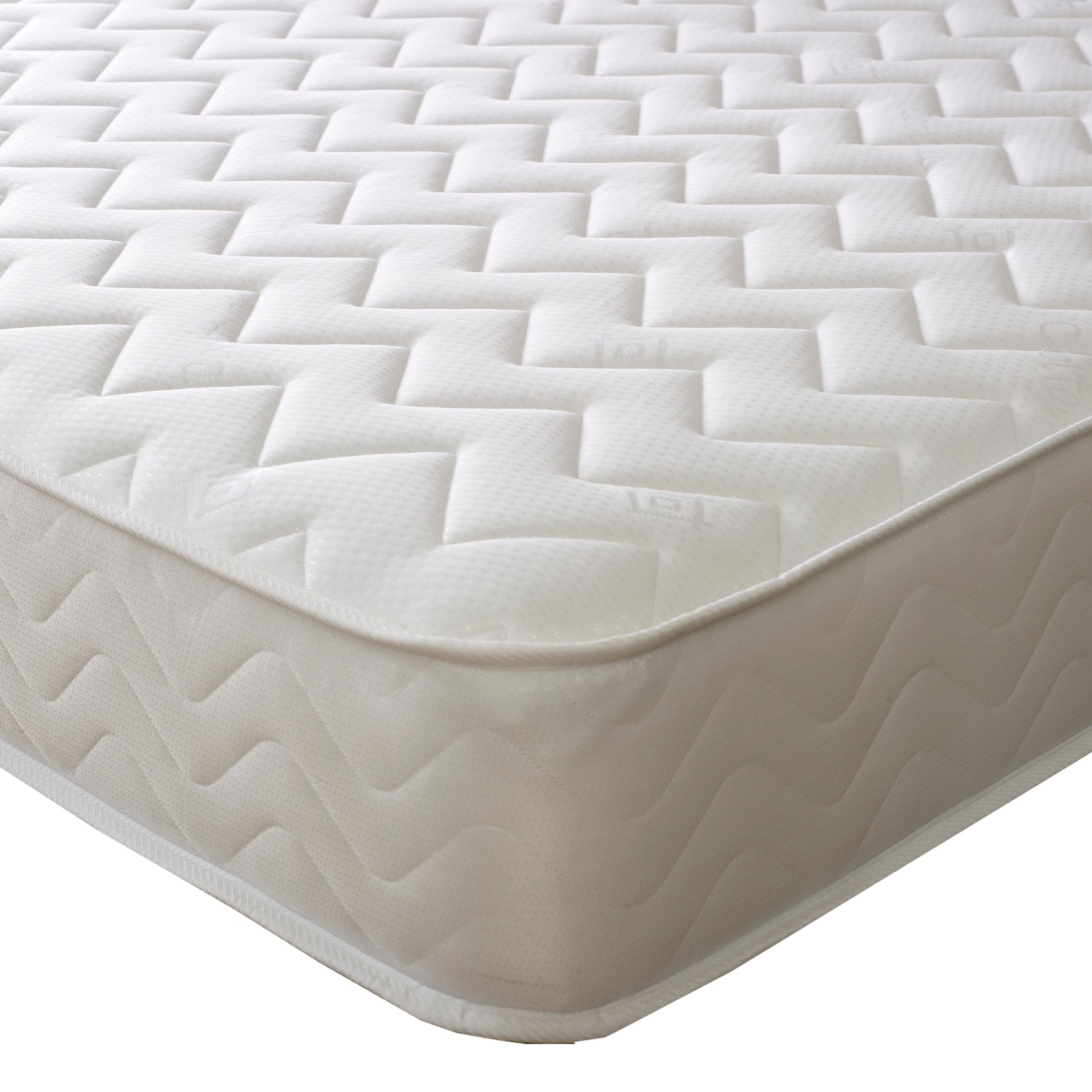Starlight Beds™ Hybrid Spring & Memory Foam Mattress with a White Zig Zag Cool Touch Cover