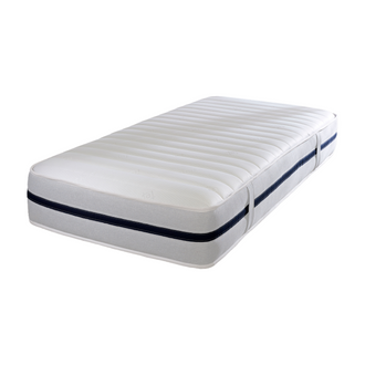 Starlight Beds™ 8" Deep Luxury All-Foam Mattress – Dual-Layer Memory Foam Comfort with White Border, Blue Band