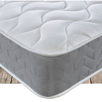 Starlight Beds - Grey Memory Foam Hybrid Sprung Open Coil Quilted Mattress