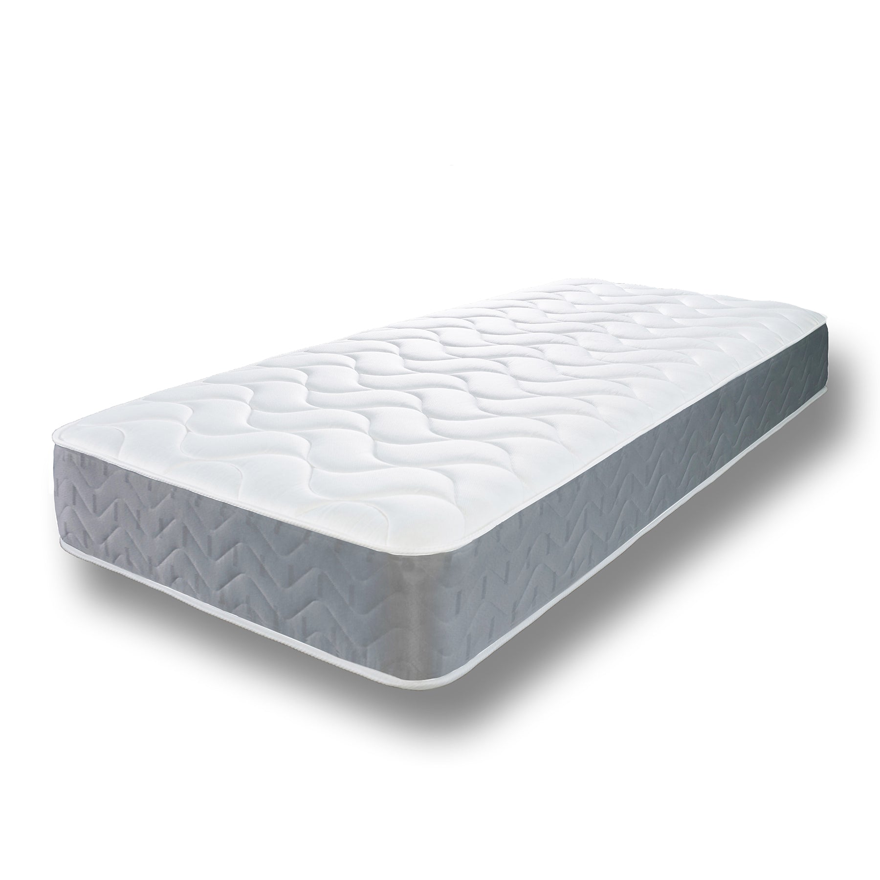 Starlight Beds - Grey Memory Foam Hybrid Sprung Open Coil Quilted Mattress