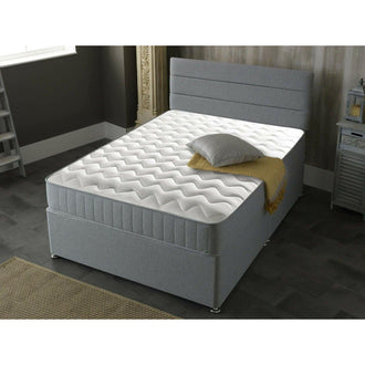 Starlight Beds Callisto Grey Castle Quilted Memory Foam Sprung Mattress - Starlight Beds™
