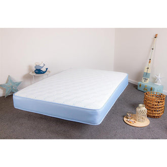 Starlight Beds Aquarius Seaqual Blue Hexagon Hybrid Bonnell Sprung Memory Foam Mattress - Starlight Beds™